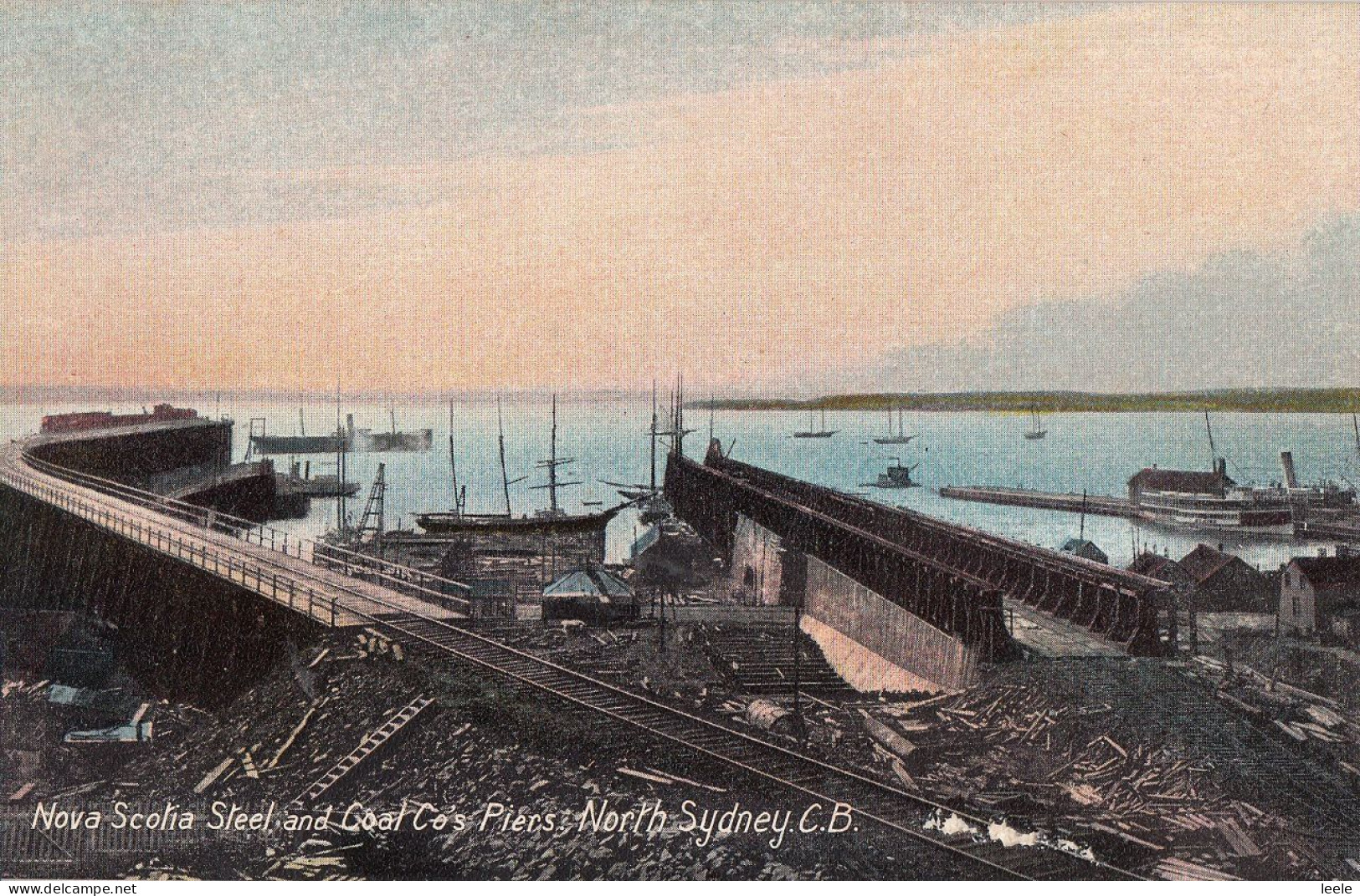 BV16.  Private Postcard.  Nova Scotia Steel And Coal Piers. North Sydney. Canada - Other & Unclassified