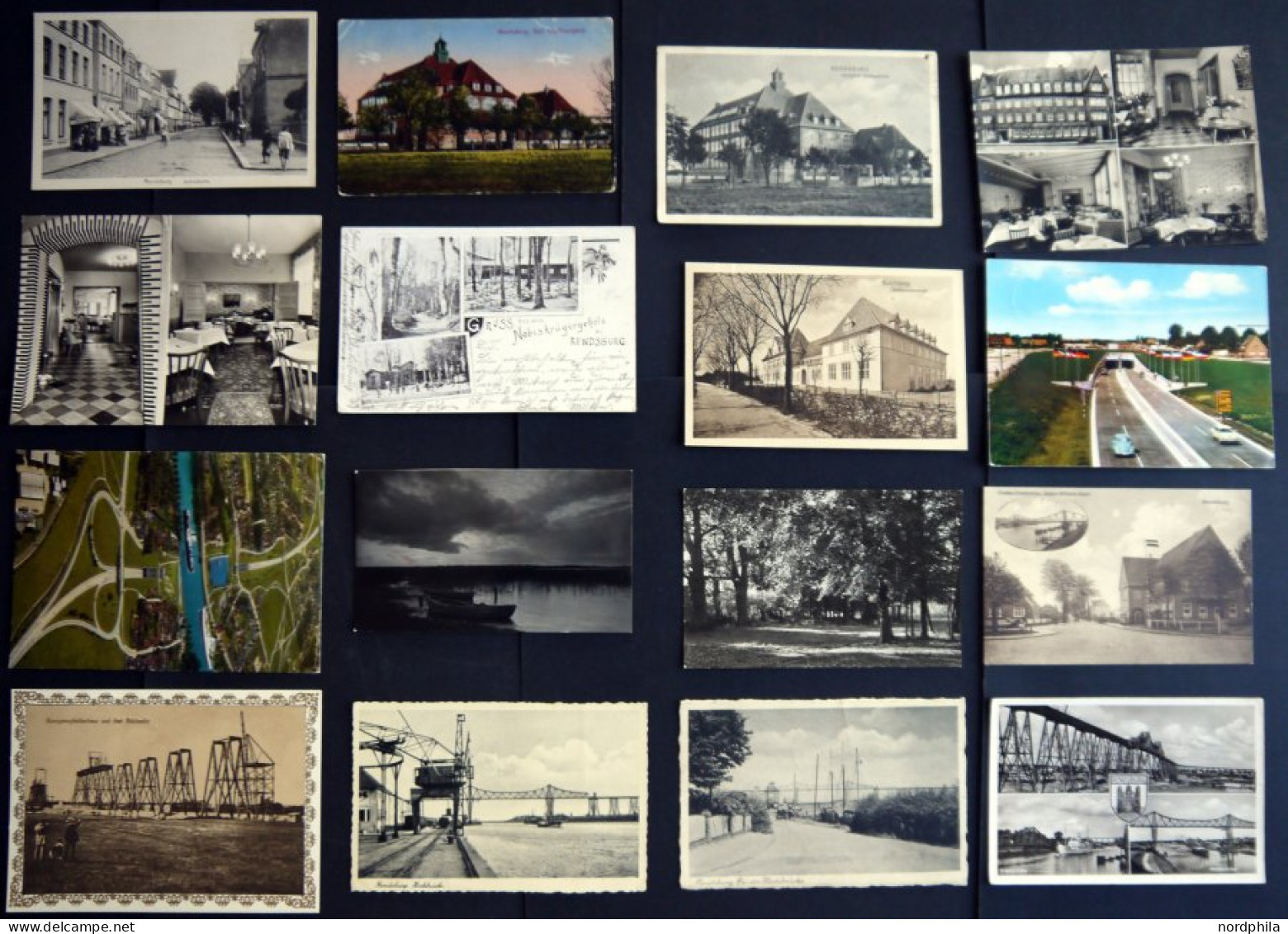 DEUTSCHLAND ETC. RENDSBURG, interessante und reichhaltige Ansichtskartensammlung mit 240 meist verschiedenen Karten in 2