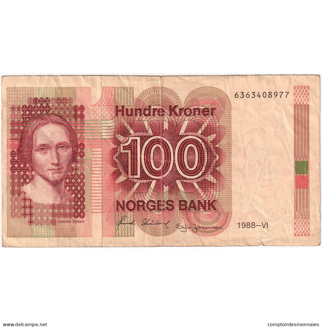 Norvège, 100 Kroner, 1988, KM:43d, TB+ - Norvège