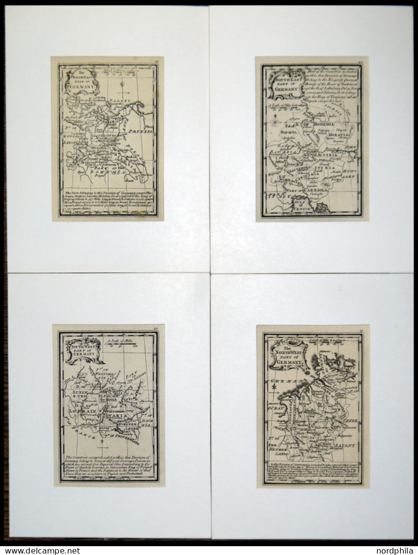 ALTE LANDKARTEN - DEUTSCH Atlas Minimus Illustratus By J. Gibson/E. Bowen: 4 Kleine Generalkarten Von Deutschland, 1774, - Autres & Non Classés