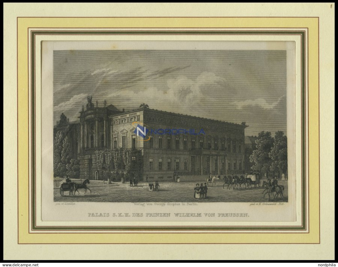 BERLIN: Palais Des Prinzen Von Preußen, Stahlstich Von Loeillot/Finden Um 1833 - Prints & Engravings