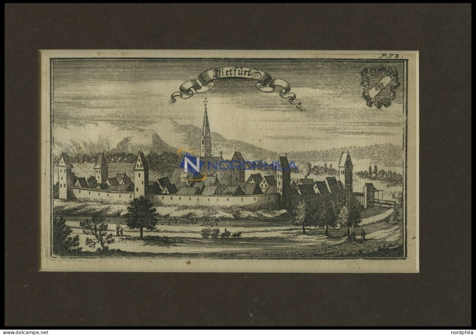 DIETFURT, Gesamtansicht, Kupferstich Von Ertl, 1687 - Stiche & Gravuren