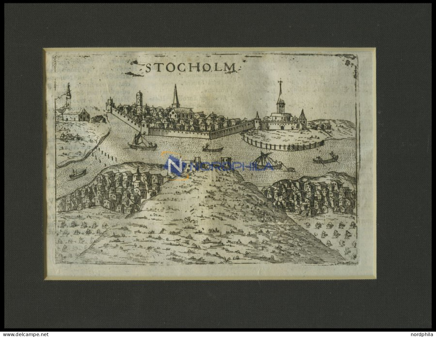 STOCKHOLM, Gesamtansicht, Kupferstich Aus Meisner`s Schatzkästlein Um 1630 - Lithografieën