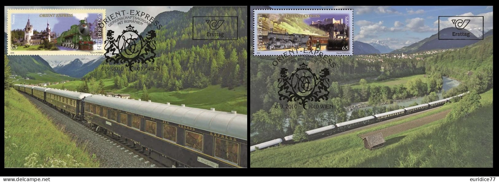 Austria 2010 - Orient Express Carte Maximum Set - Maximumkaarten