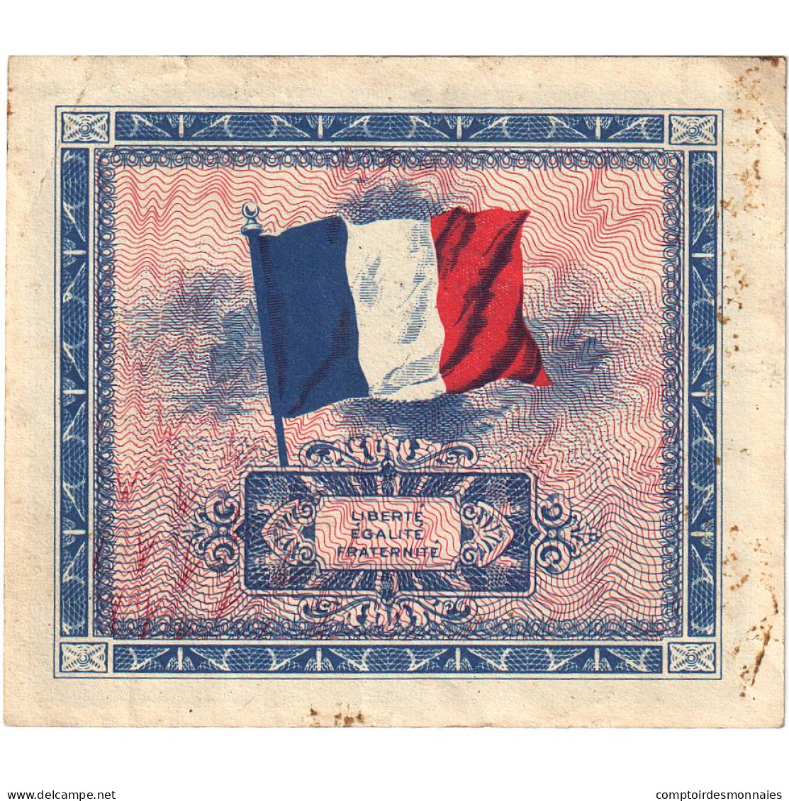 France, 2 Francs, Drapeau/France, 1944, 14337646, B, Fayette:VF16.1, KM:114a - 1944 Drapeau/Francia