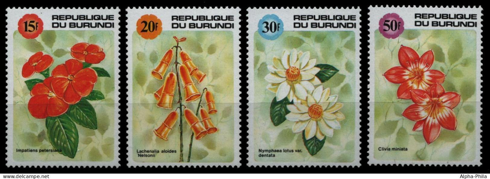 Burundi 1992 - Mi-Nr. 1726-1729 ** - MNH - Blumen / Flowers - Ungebraucht