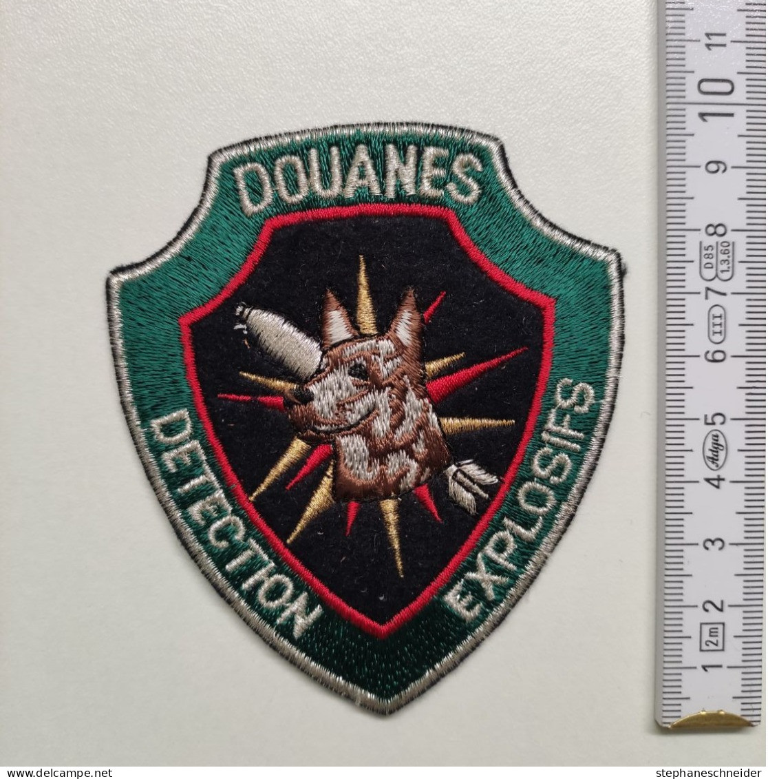 ECUSSON POLICE GENDARMERIE PATCH BADGE CANINE K9 - DOUANE DETECTION EXPLOSIFS - Police & Gendarmerie