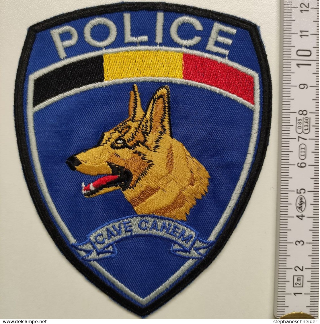 ECUSSON POLICE GENDARMERIE PATCH BADGE CANINE K9 - POLICE CAVE CANEM - Police & Gendarmerie