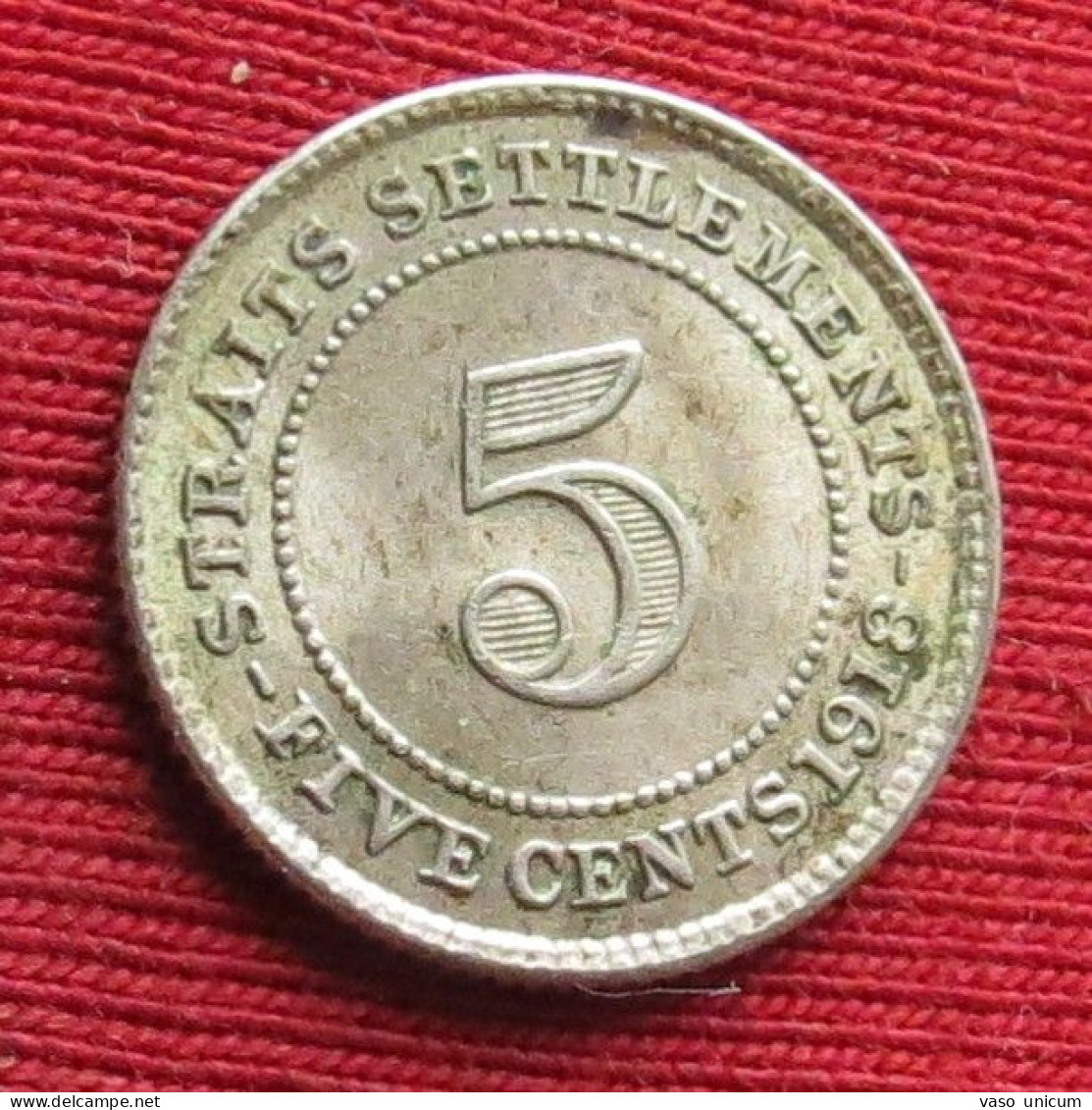 Straits Settlements 5 Cents 1918 - Other - Asia