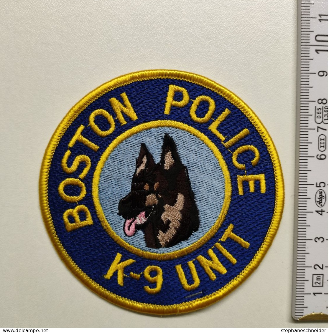 ECUSSON POLICE GENDARMERIE PATCH BADGE CANINE K9 -BOSTON POLICE K-9 UNIT - Police & Gendarmerie