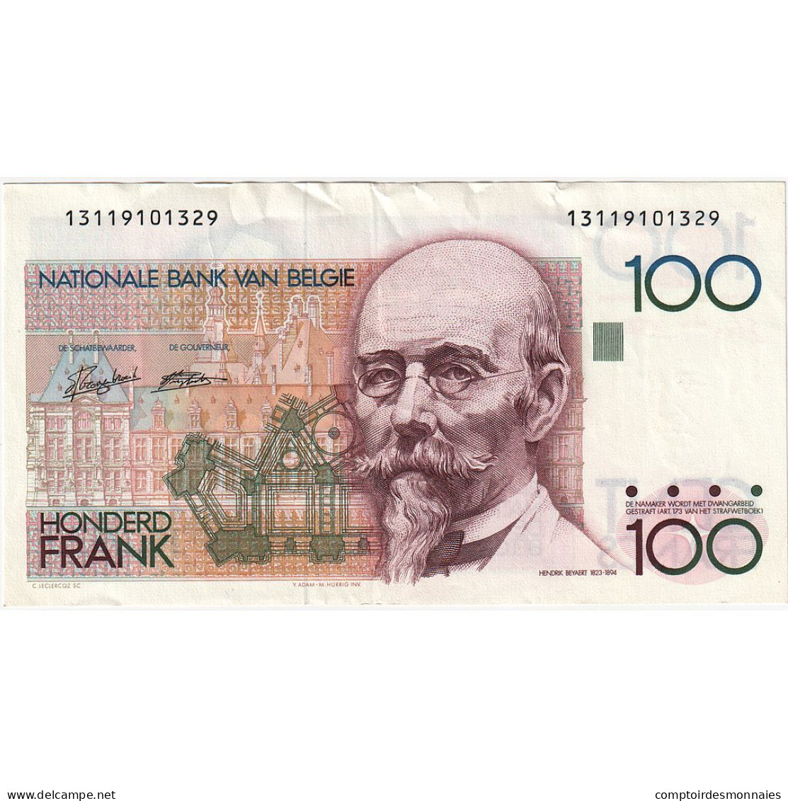 Belgique, 100 Francs, KM:142a, TB+ - 100 Franchi