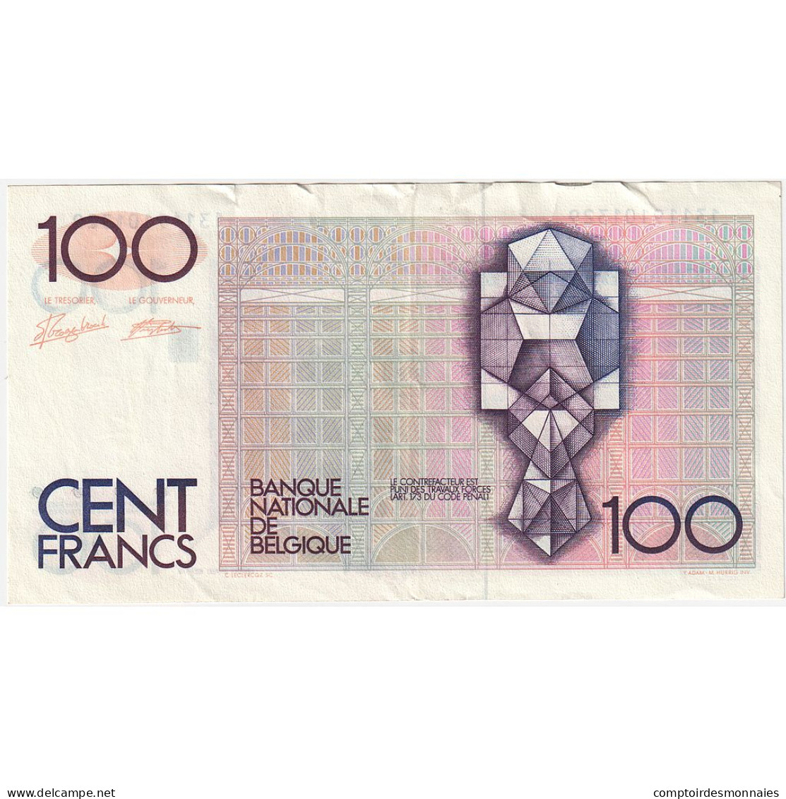 Belgique, 100 Francs, KM:142a, TB+ - 100 Frank