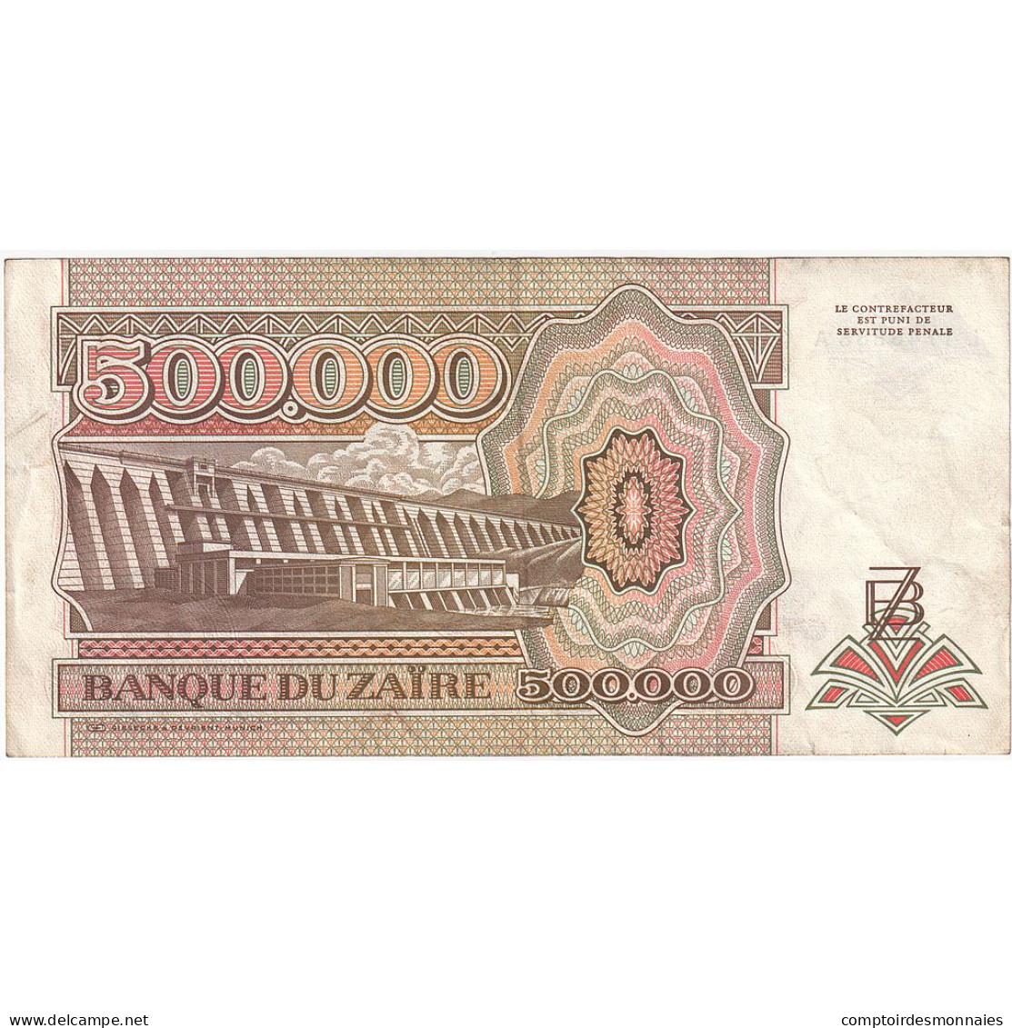 Zaïre, 500,000 Zaïres, 1992, 1992-03-15, KM:43a, TTB - Zaire