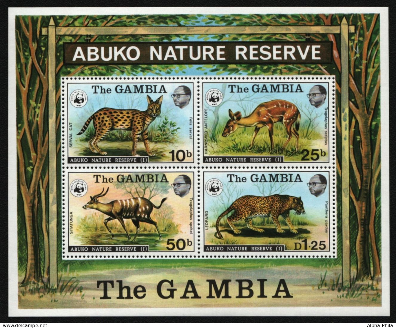 Gambia 1976 - Mi-Nr. Block 2 ** - MNH - Wildtiere / Wild Animals - Gambie (1965-...)