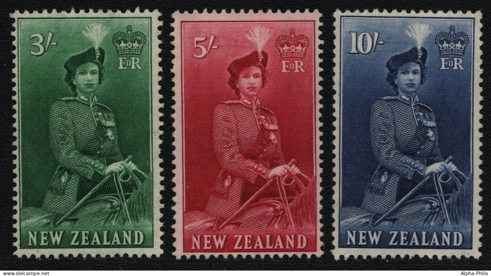 Neuseeland 1953 - Mi-Nr. Ex 332-345 ** - MNH - Höchstwerte 3-10 Sh - Neufs