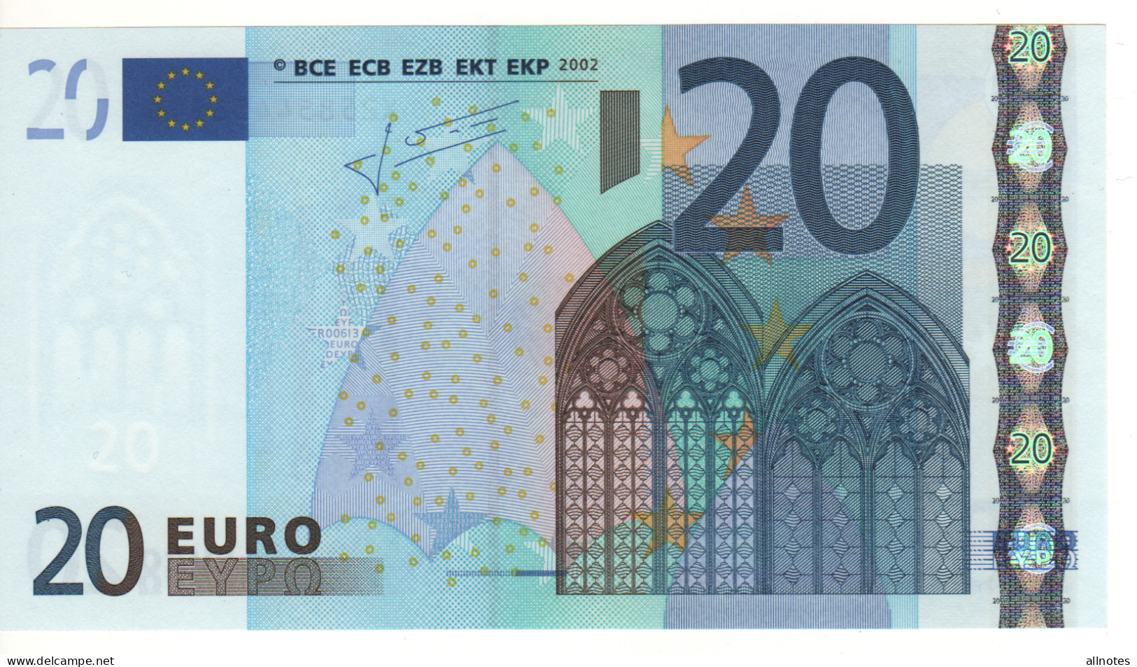 20 EURO  "X"  Germany   Firma Trichet   R 006 I3   X25  /  FDS - UNC - 20 Euro