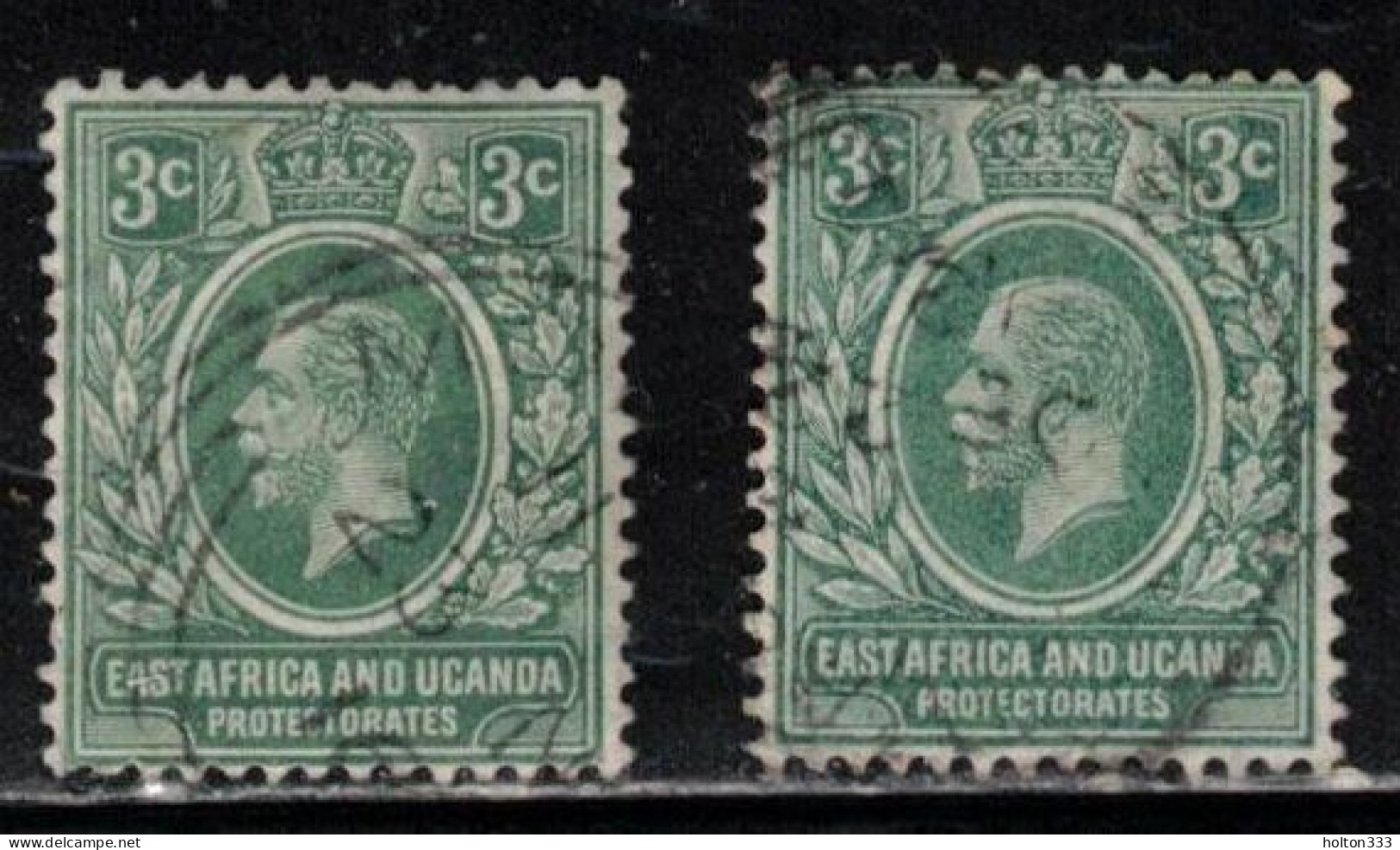 EAST AFRICA & UGANDA Scott # 41 Used X 2 - KGV - Protettorati De Africa Orientale E Uganda