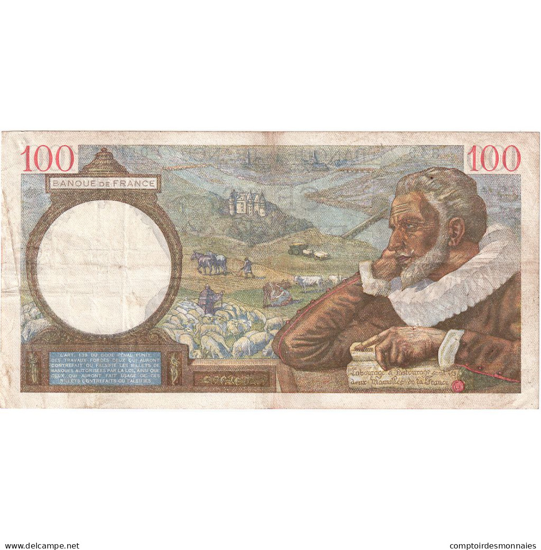 France, 100 Francs, Sully, 1941, O.21011, TTB, Fayette:26.50, KM:94 - 100 F 1939-1942 ''Sully''