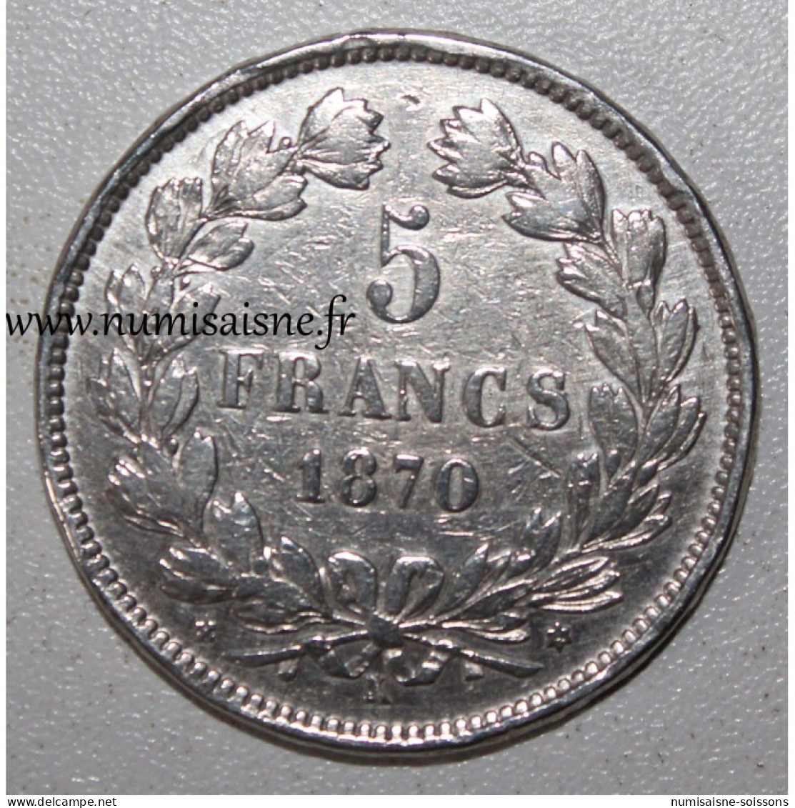 GADOURY 742 - 5 FRANCS 1870 K - Bordeaux - CERES - M à 2h - KM 818 - TB - 5 Francs