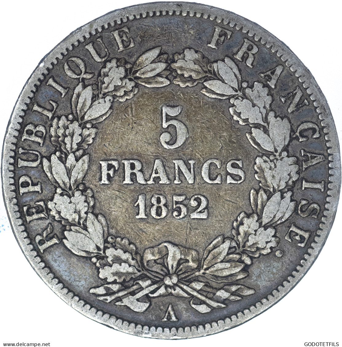 Seconde-République-5 Francs Louis-Napoléon Bonaparte 1852 Paris - 5 Francs