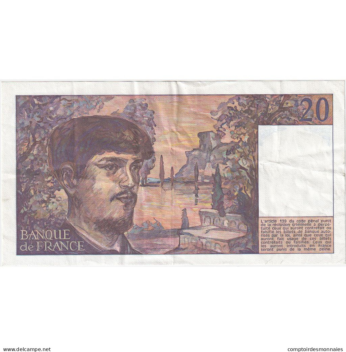 France, 20 Francs, Debussy, N.015, TTB - 20 F 1980-1997 ''Debussy''