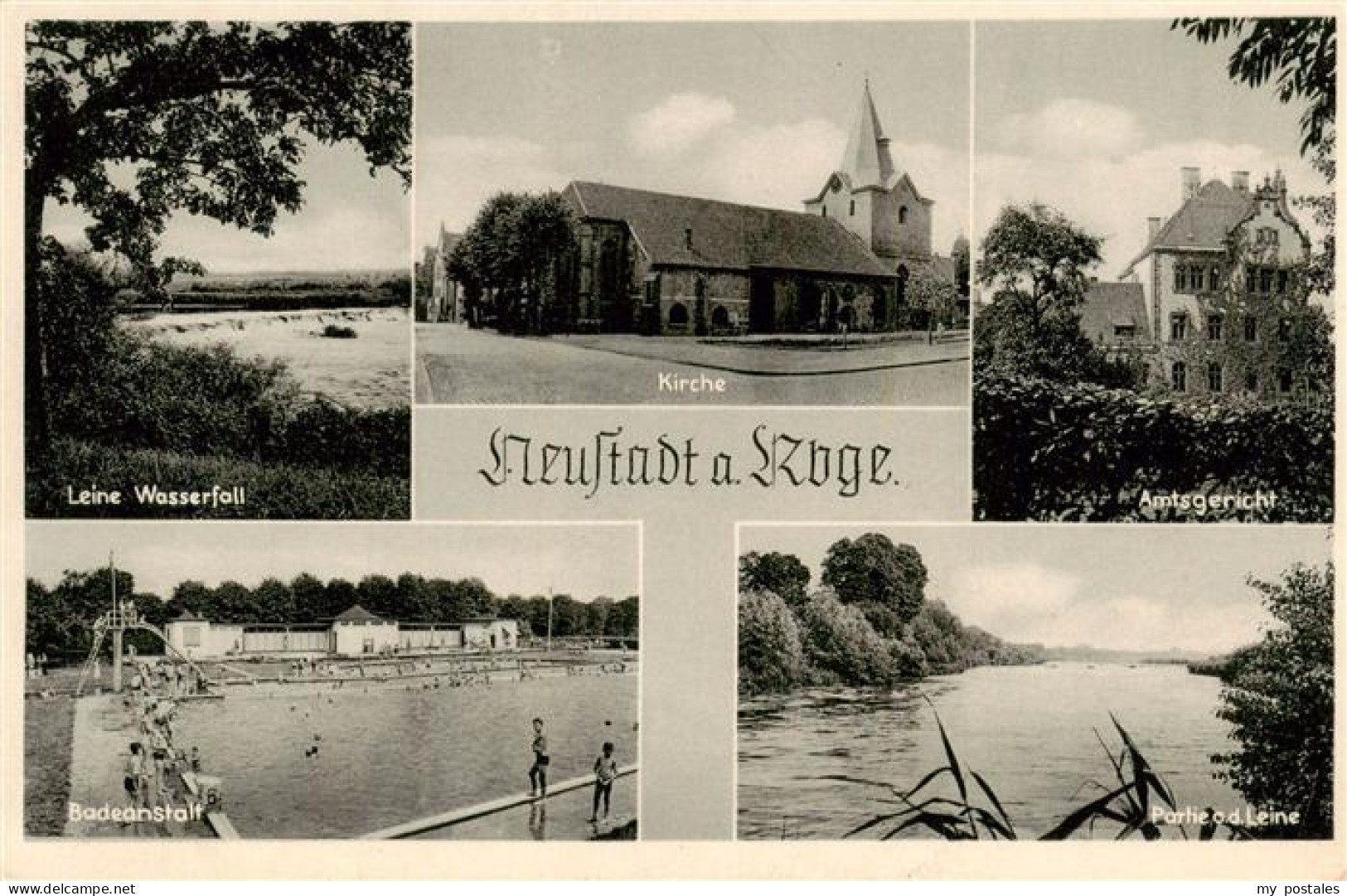 73959492 Neustadt_Ruebenberge Leine Wasserfall Kirche Amtsgericht Freibad Partie - Neustadt Am Rübenberge