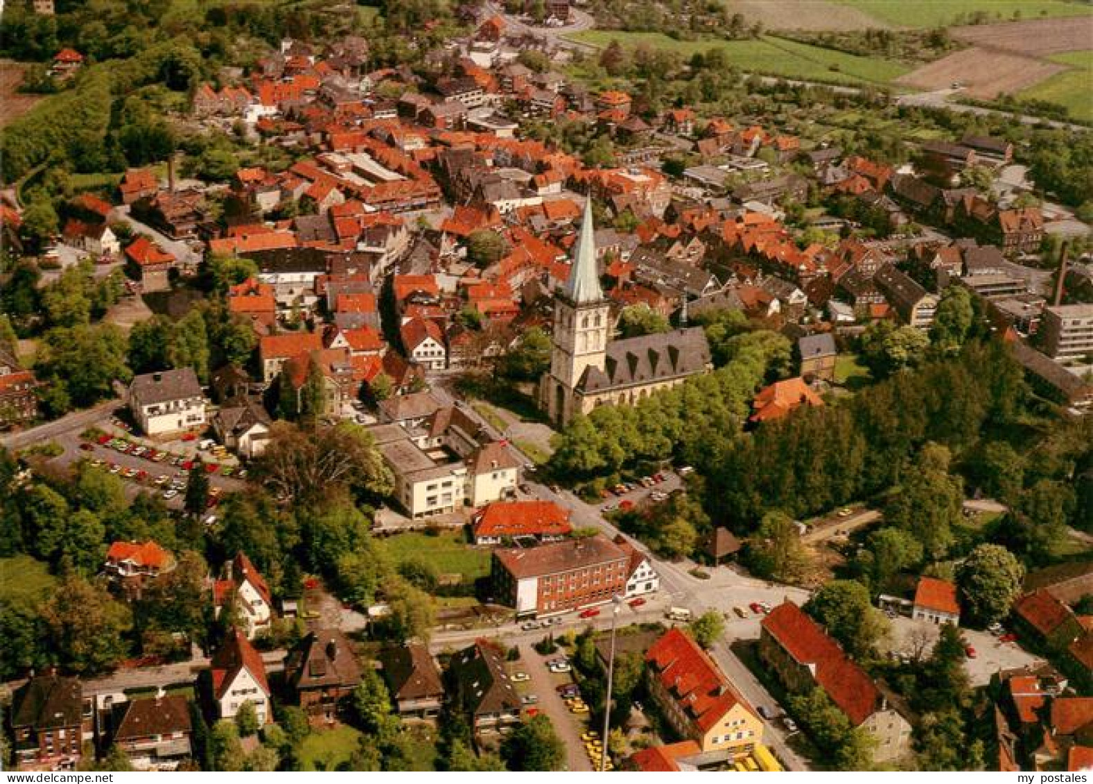 73879012 Luedinghausen Fliegeraufnahme Mit Kirche Luedinghausen - Lüdinghausen