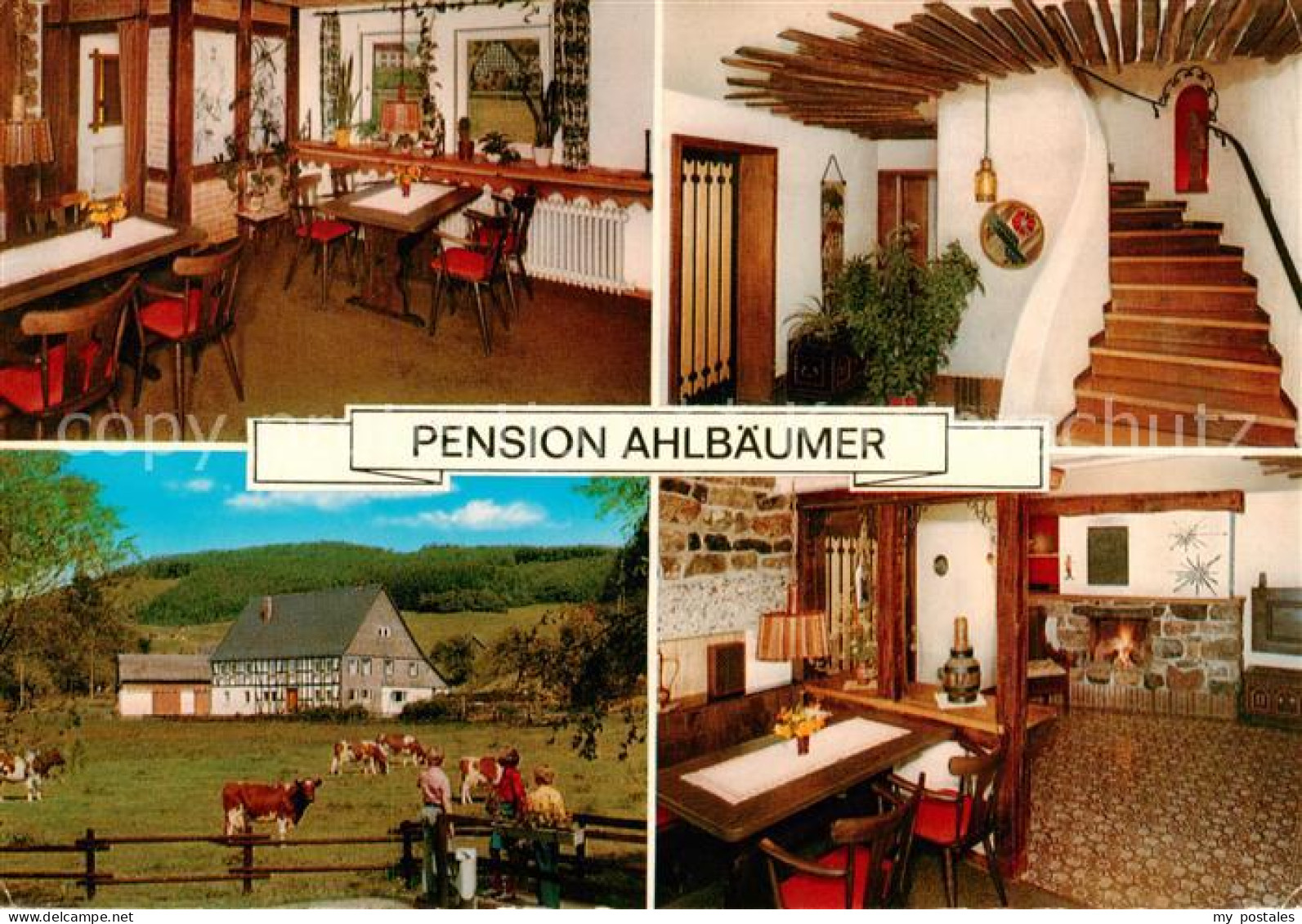 73844182 Niederhelden Pension Ahlbaeumer Gastraeume Treppenaufgang Panorama Nied - Attendorn