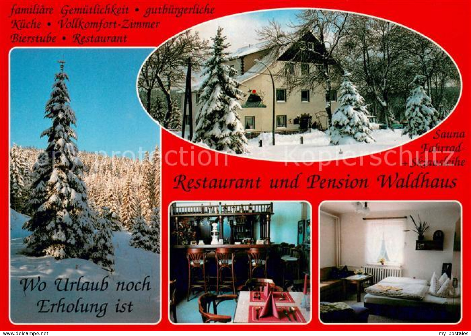 73739835 Carlsfeld Erzgebirge Restaurant Pension Waldhaus Bar Zimmer Winteridyll - Eibenstock