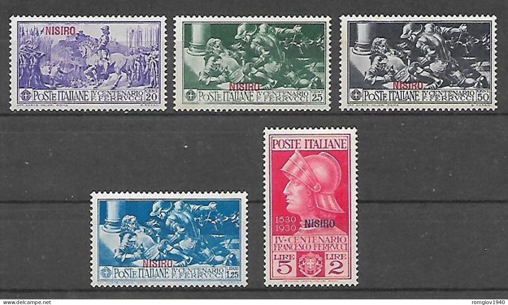 COLONIE ITALIANE 1930  NISIRO FERRUCCI  SASS. 12-16  MNH XF - Ägäis (Nisiro)