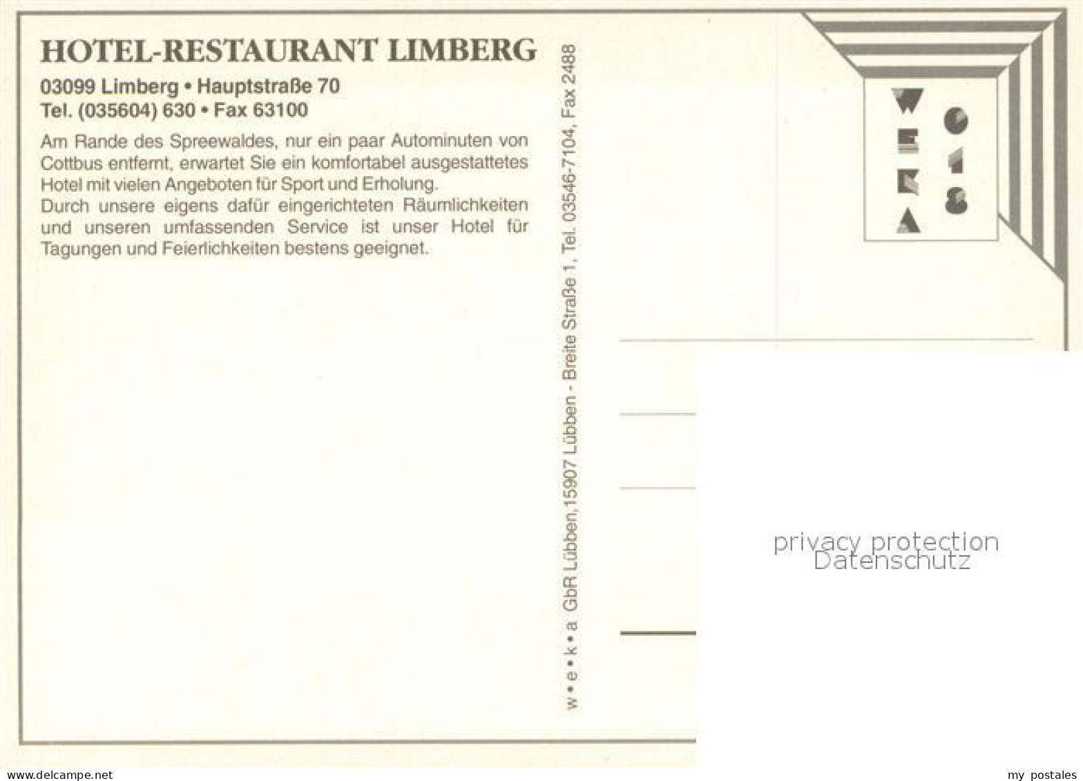 73716440 Limberg Cottbus Hotel Restaurant Limberg Foyer Tennisplatz Spreewaldpar - Kolkwitz