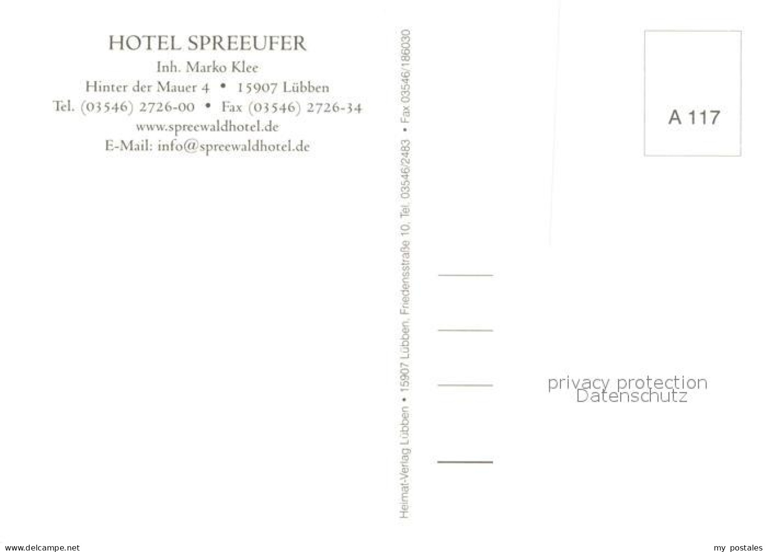 73716417 Luebben Spreewald Hotel Spreeufer Spreewaldpartien Gastraum Luebben Spr - Lübben (Spreewald)