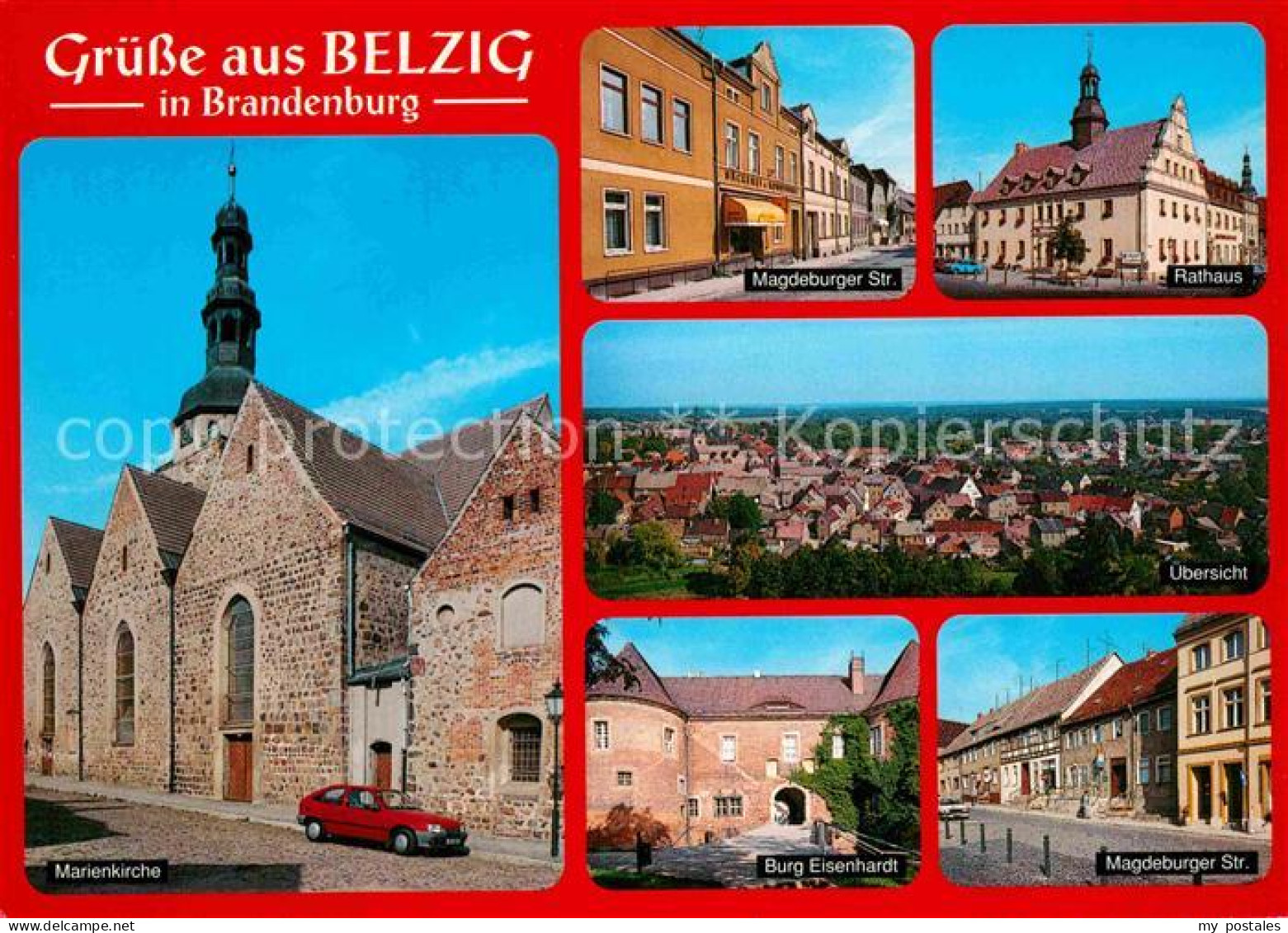 72891165 Bad Belzig Marienkirche Magdeburger Str Rathaus Panorama Burg Eisenhard - Belzig