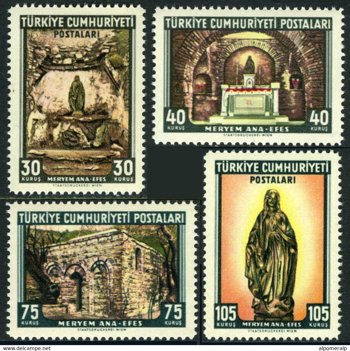 Türkiye 1962 Mi 1846-1849 MNH Virgin Mary, Panaya Kapulu - Ongebruikt