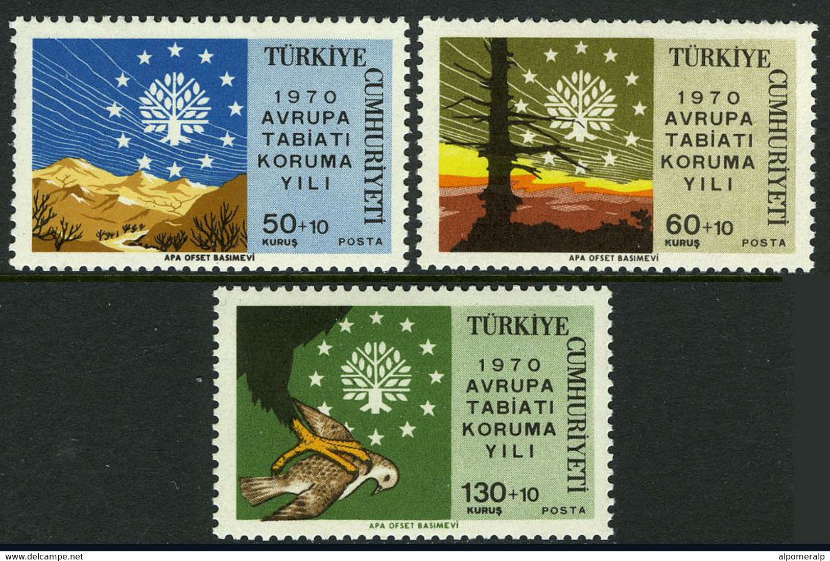 Türkiye 1970 Mi 2158-2160 MNH European Nature Conservation, Environment Protection - Nuovi