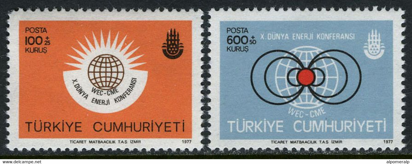 Türkiye 1977 Mi 2427-2428 MNH World Energy Conference - Ungebraucht