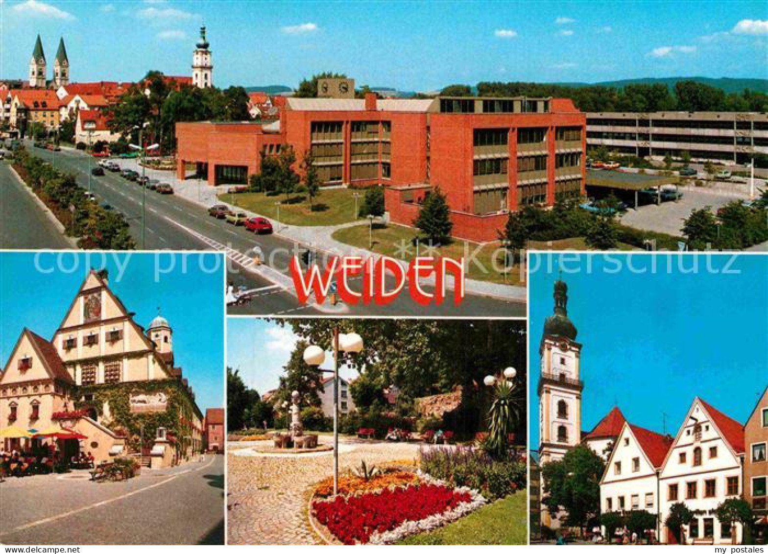 72890005 Weiden Oberpfalz Teilansichten Max Reger Stadt Schule Park Kirche Weide - Weiden I. D. Oberpfalz