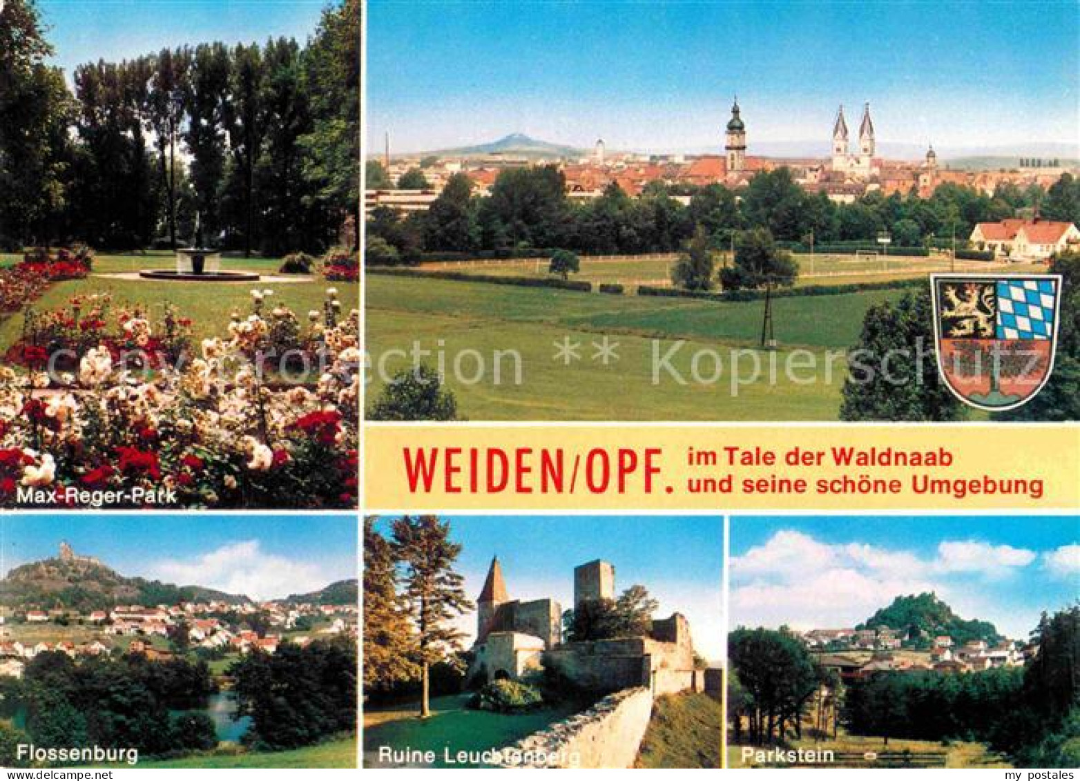 72889998 Weiden Oberpfalz Max Reger Park Tal Der Waldsaab Ruine Leuchtenberg Par - Weiden I. D. Oberpfalz