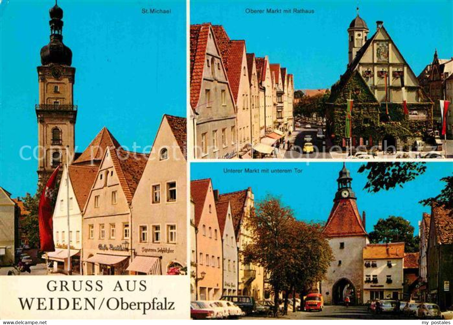 72889990 Weiden Oberpfalz Kirche Markt Rathaus Unteres Tor Weiden I.d.OPf. - Weiden I. D. Oberpfalz