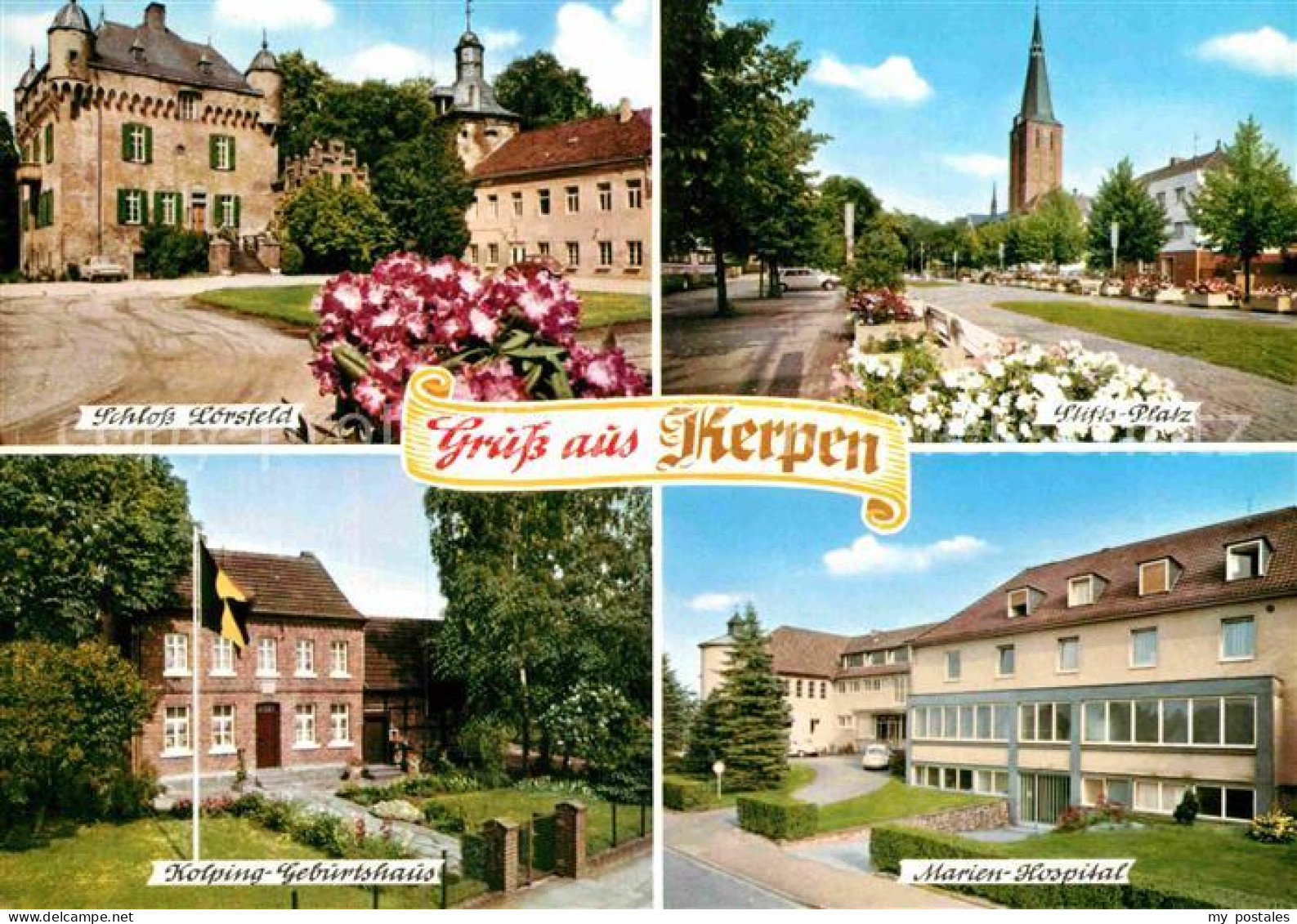 72889881 Kerpen Rheinland Schloss Loersfeld Stiftsplatz Kirche Hospital Kolping  - Kerpen