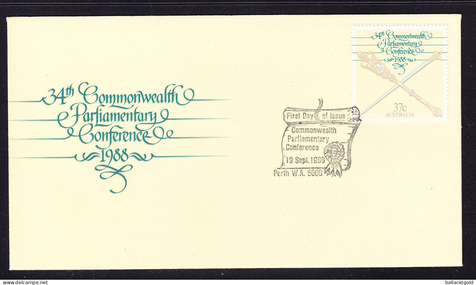 Australia 1988 Parliamentary Conference FDC APM20631 Perth - Brieven En Documenten