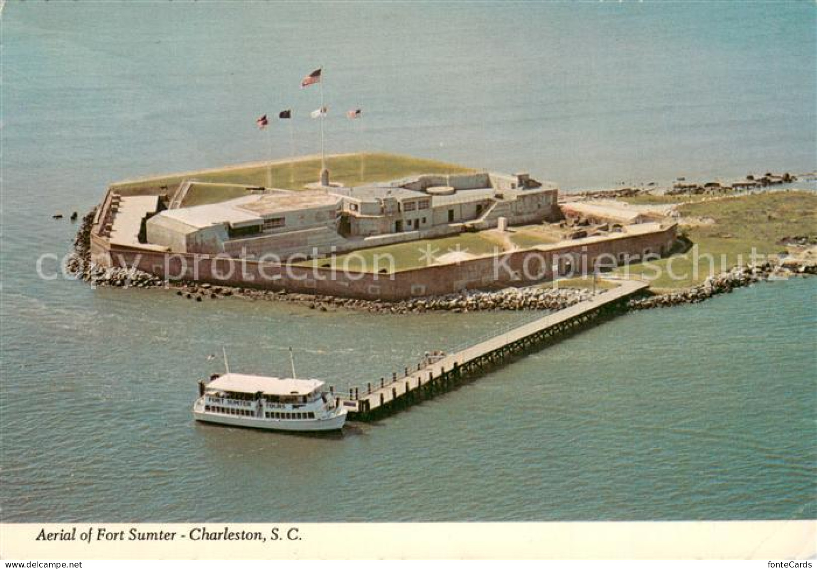 73716368 Charleston_South_Carolina Aerial View Of Fort Sumter - Sonstige & Ohne Zuordnung