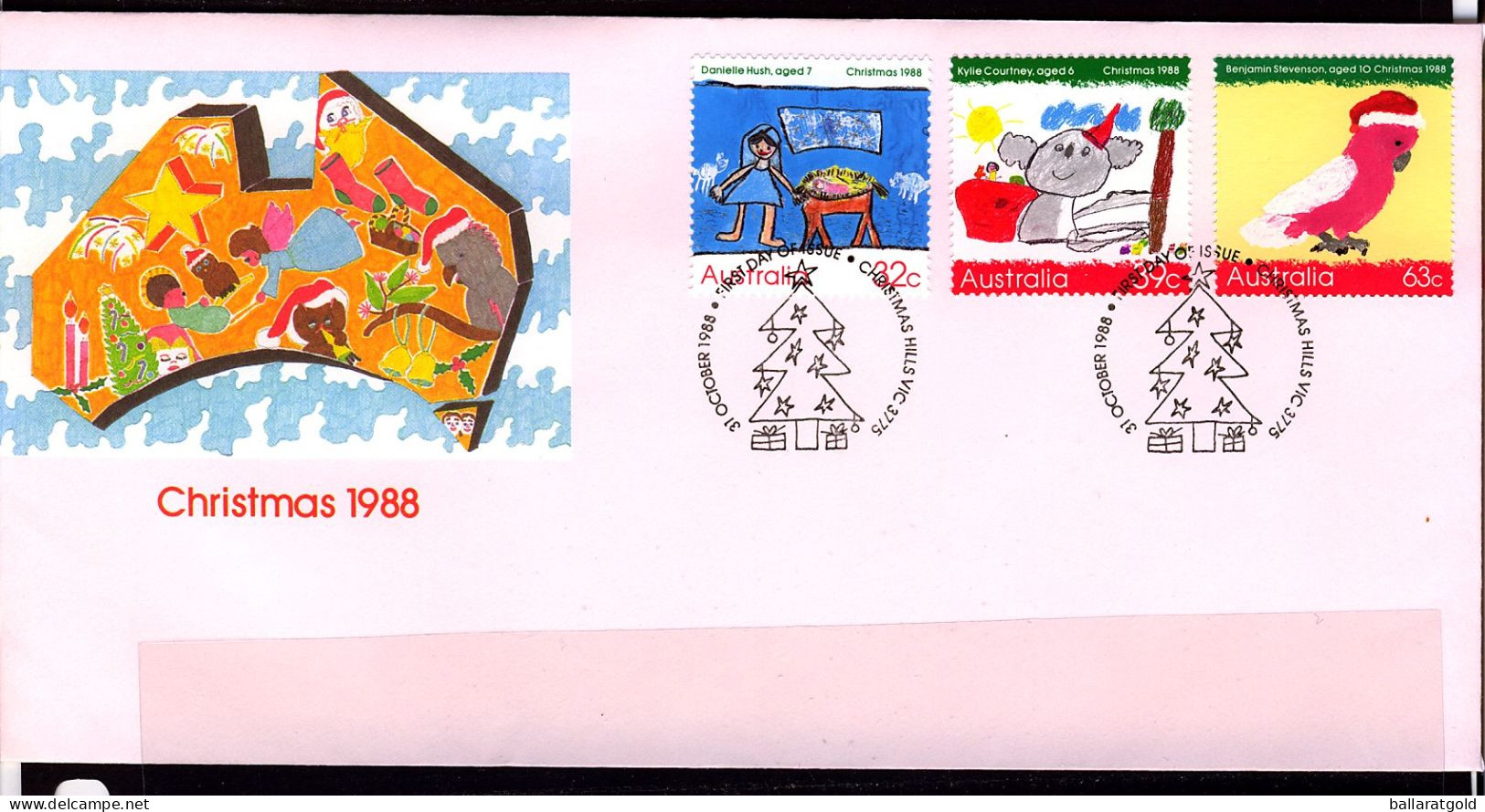 Australia 1988 Christmas FDC APM 20890 Christmas Hills - Brieven En Documenten