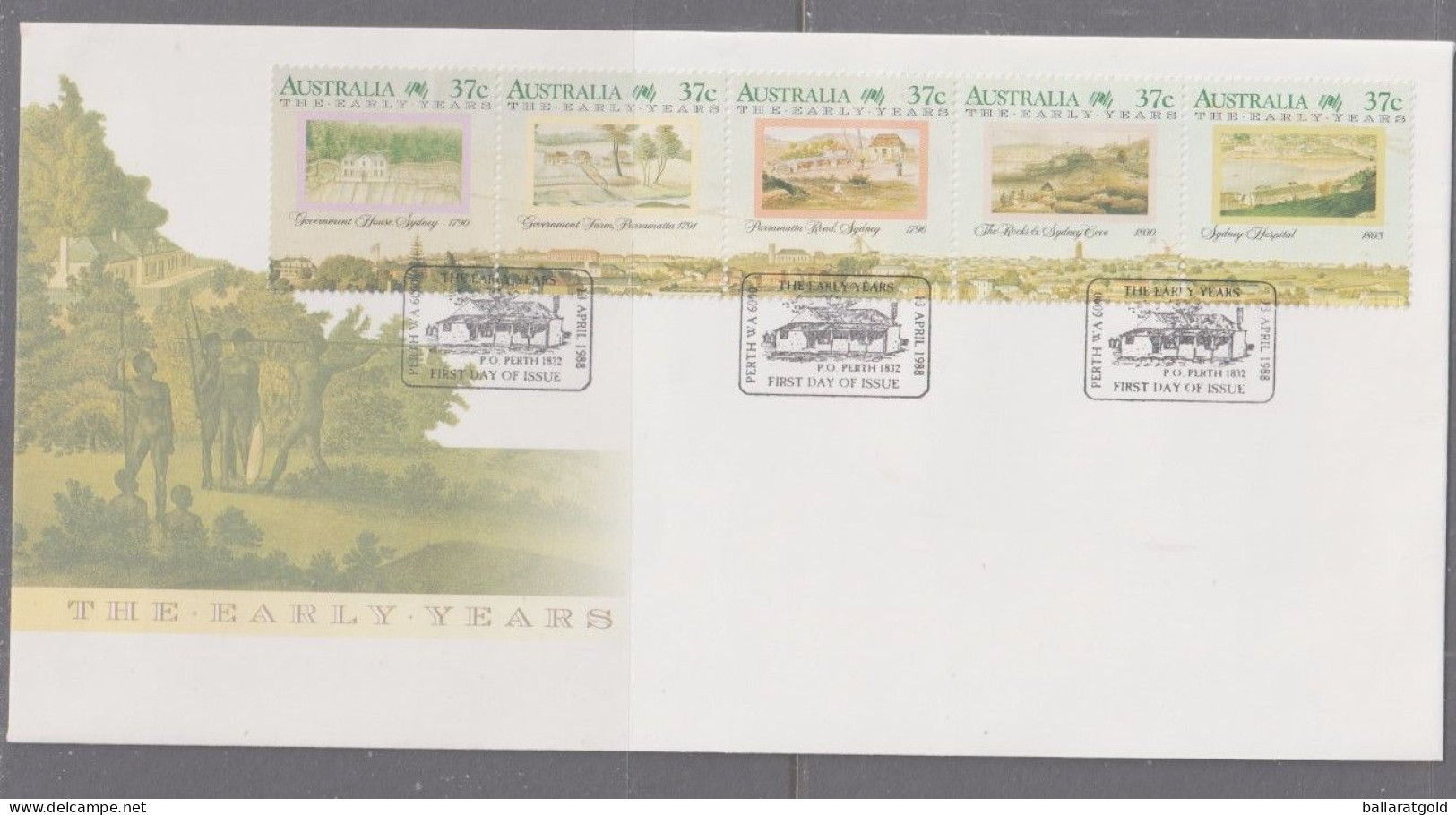 Australia 1988 The Early Years FDC APM19832 Perth - Cartas & Documentos