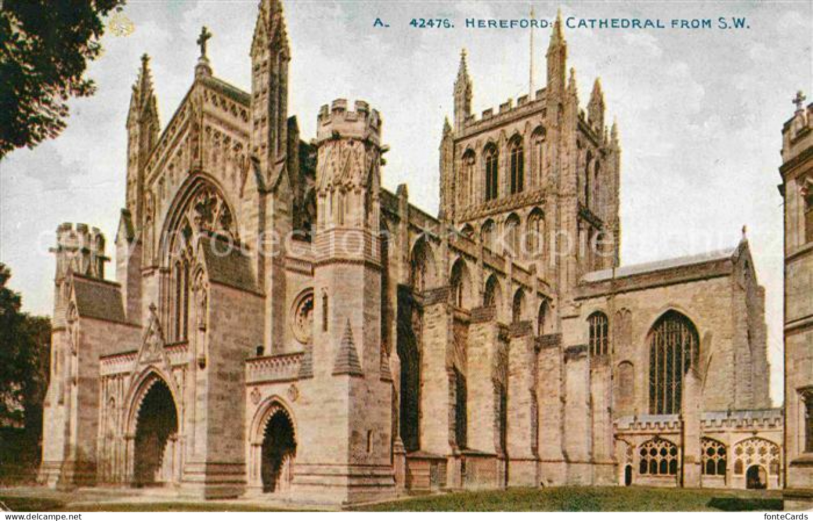 72826719 Hereford UK Cathedral From S.W. Hereford UK - Herefordshire