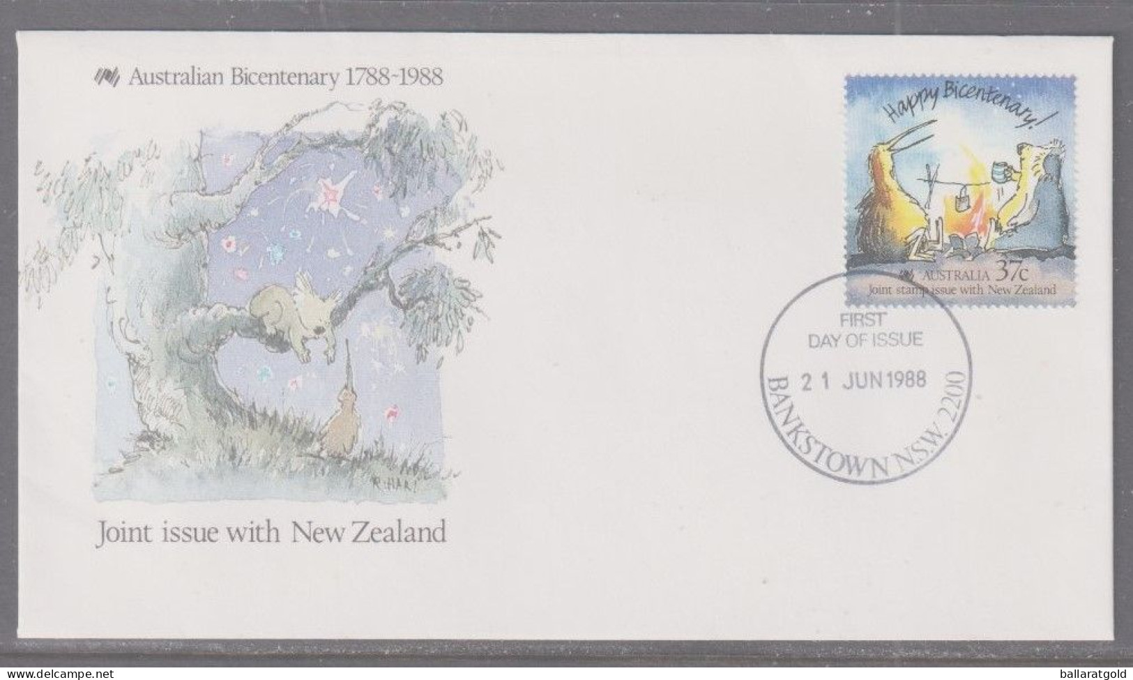 Australia 1988 Joint Issue With NZ FDC  Bankstown NSW - Lettres & Documents