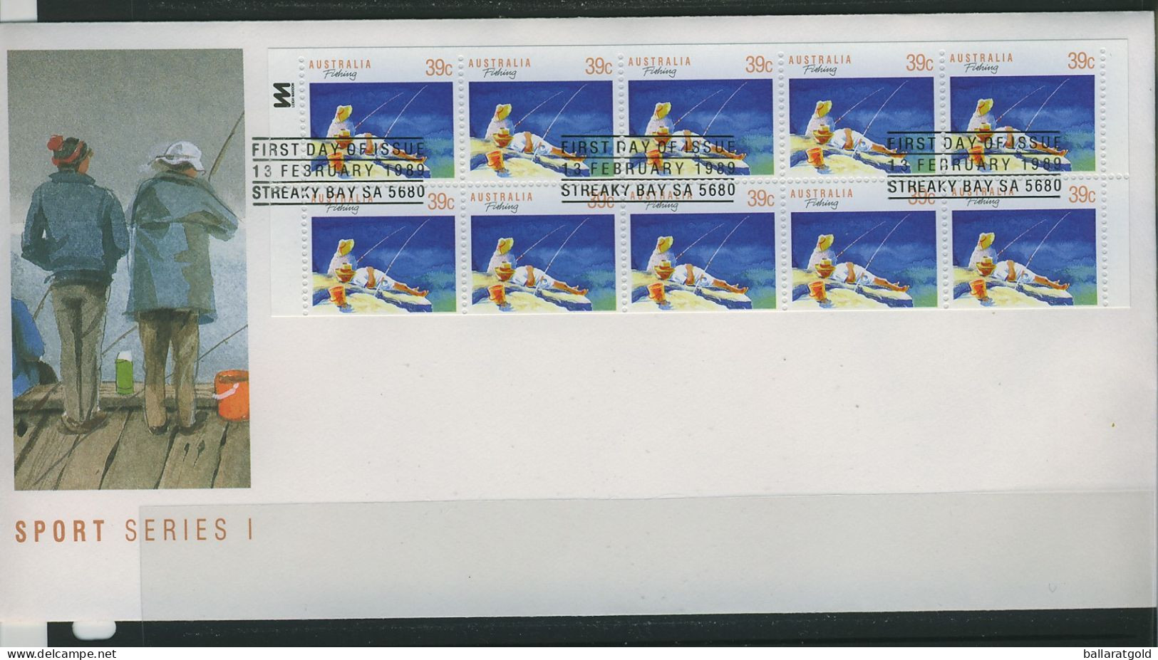 Australia 1989 Fishing Booklet Pane FDC LM APM21051 - Storia Postale