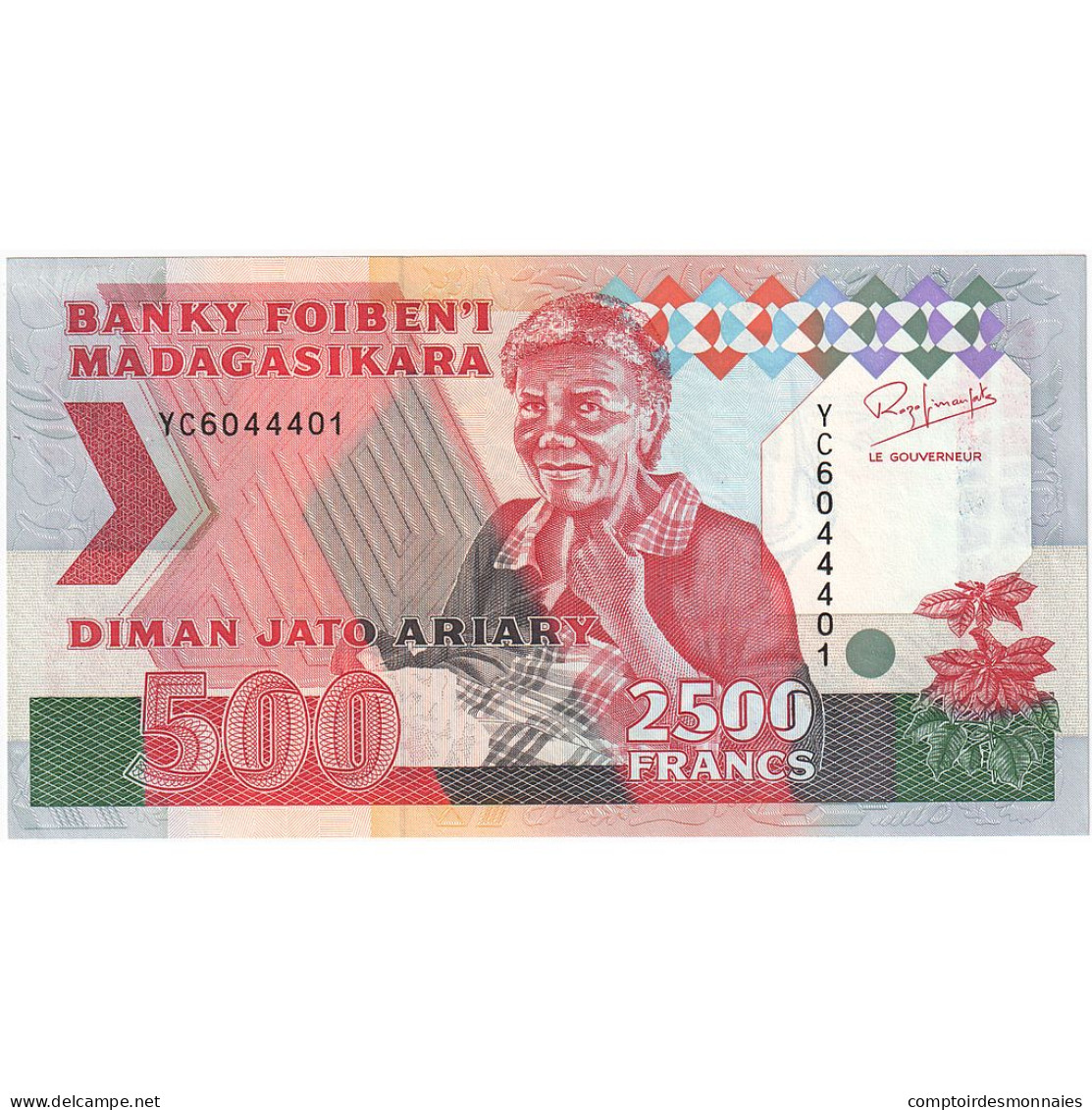 Madagascar, 2500 Francs = 500 Ariary, KM:72Ab, NEUF - Madagascar