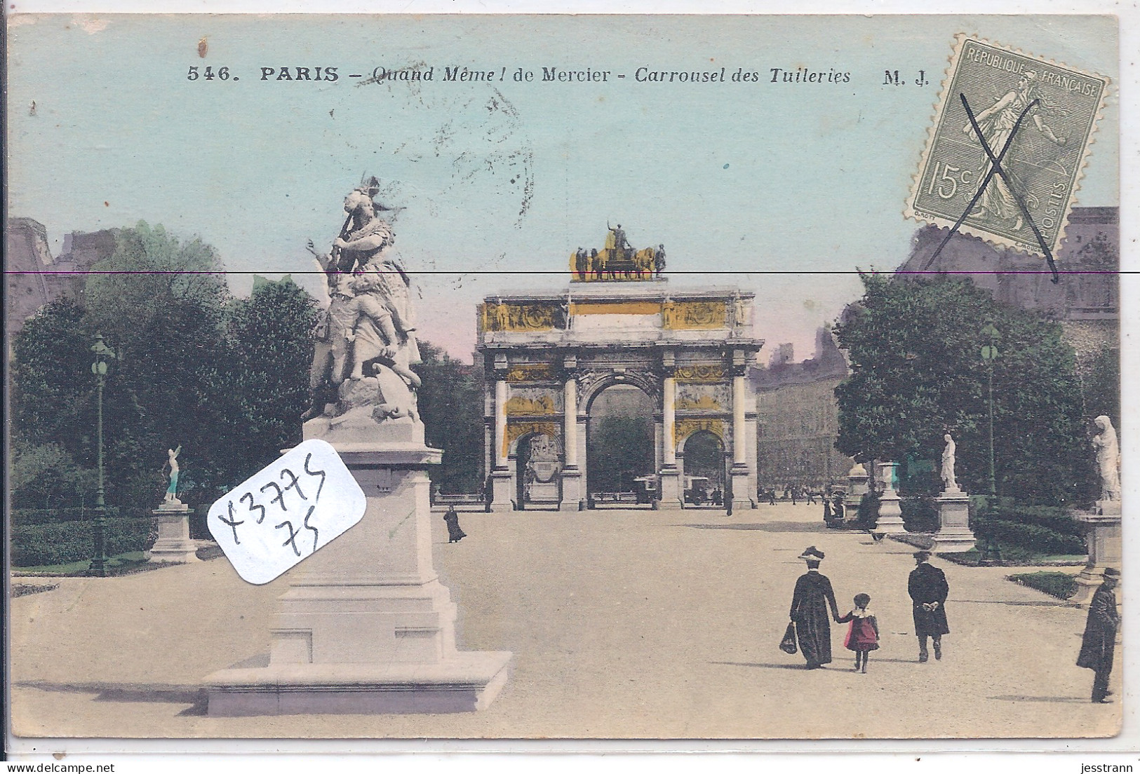 PARIS- STATUE-- QUAND MEME DE MERCIER- ET CARROUSEL DES TUILERIES - Estatuas