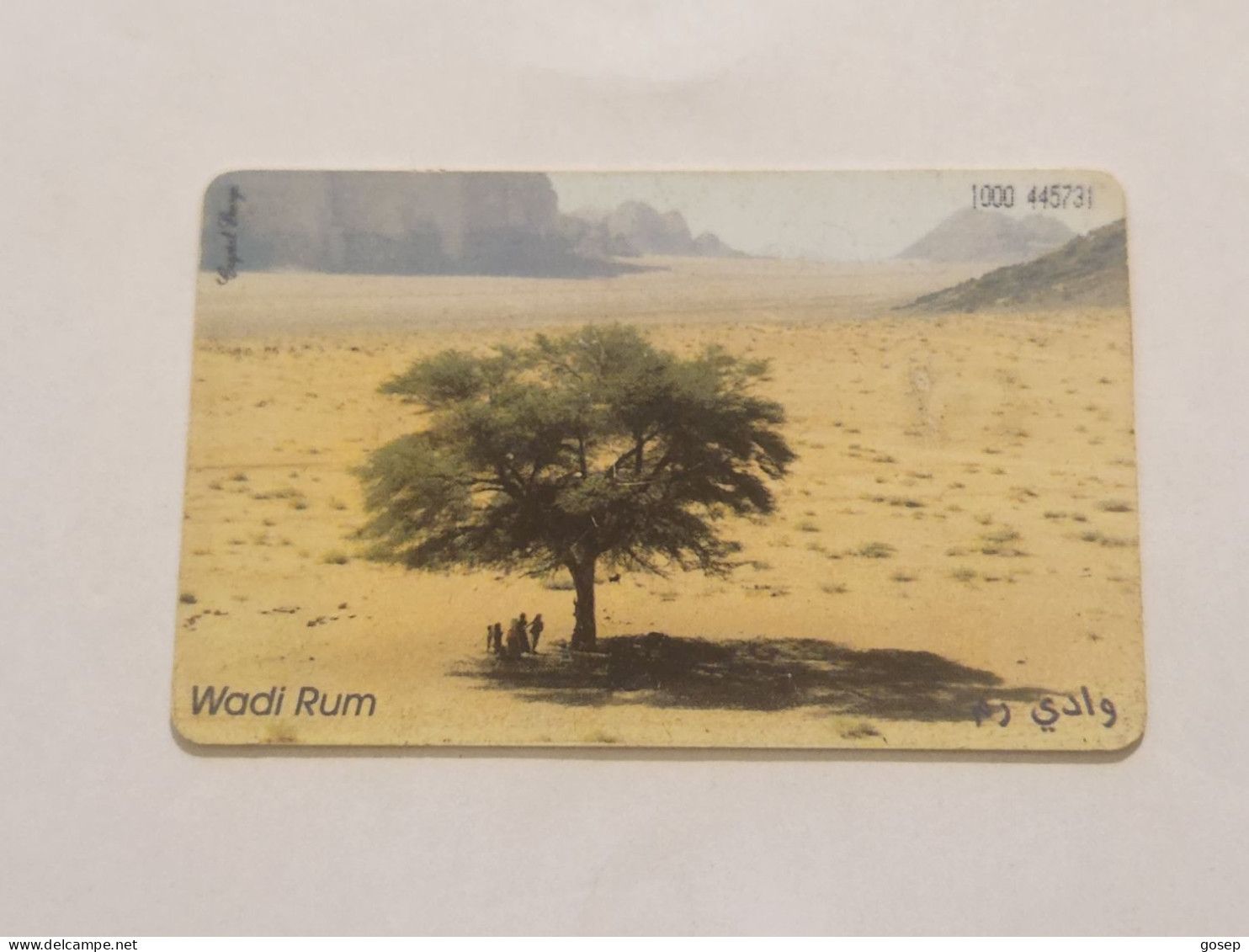 JORDAN-(JO-ALO-0014B)-Wadi Rum-(106)-(1000-445731)-(1JD)-(4/2000)-used Card+1card Prepiad Free - Jordanien